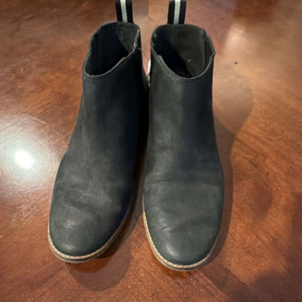 SPERRY Women’s Black Leather Chelsea Ankle Boot Pull-On STS82673 8.5
